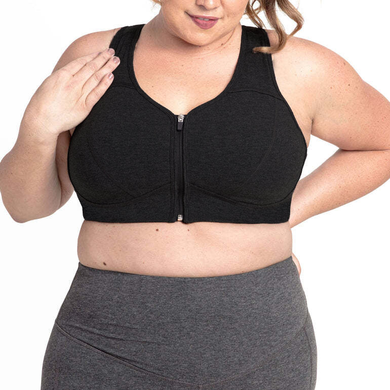 Grace Front Zip Up Basic Bra | Tracy's Unique Place