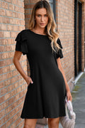 Callie Ruffle Short Sleeve Dress | Tracy's Unique Place