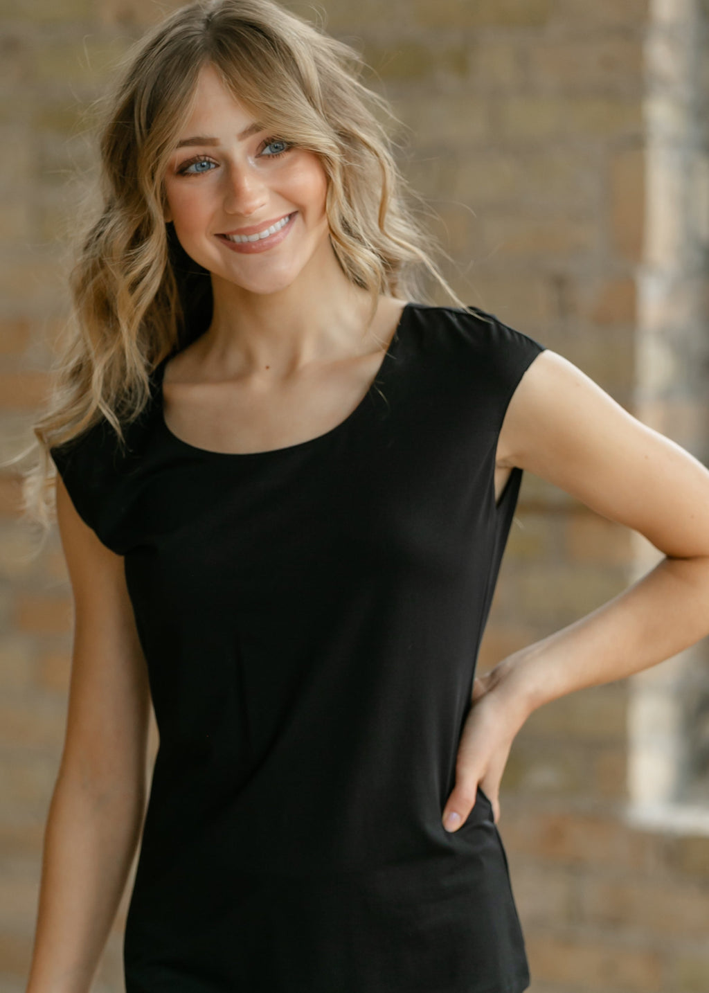 Classic Black Cap Sleeve Tank | Tracy Unique Place