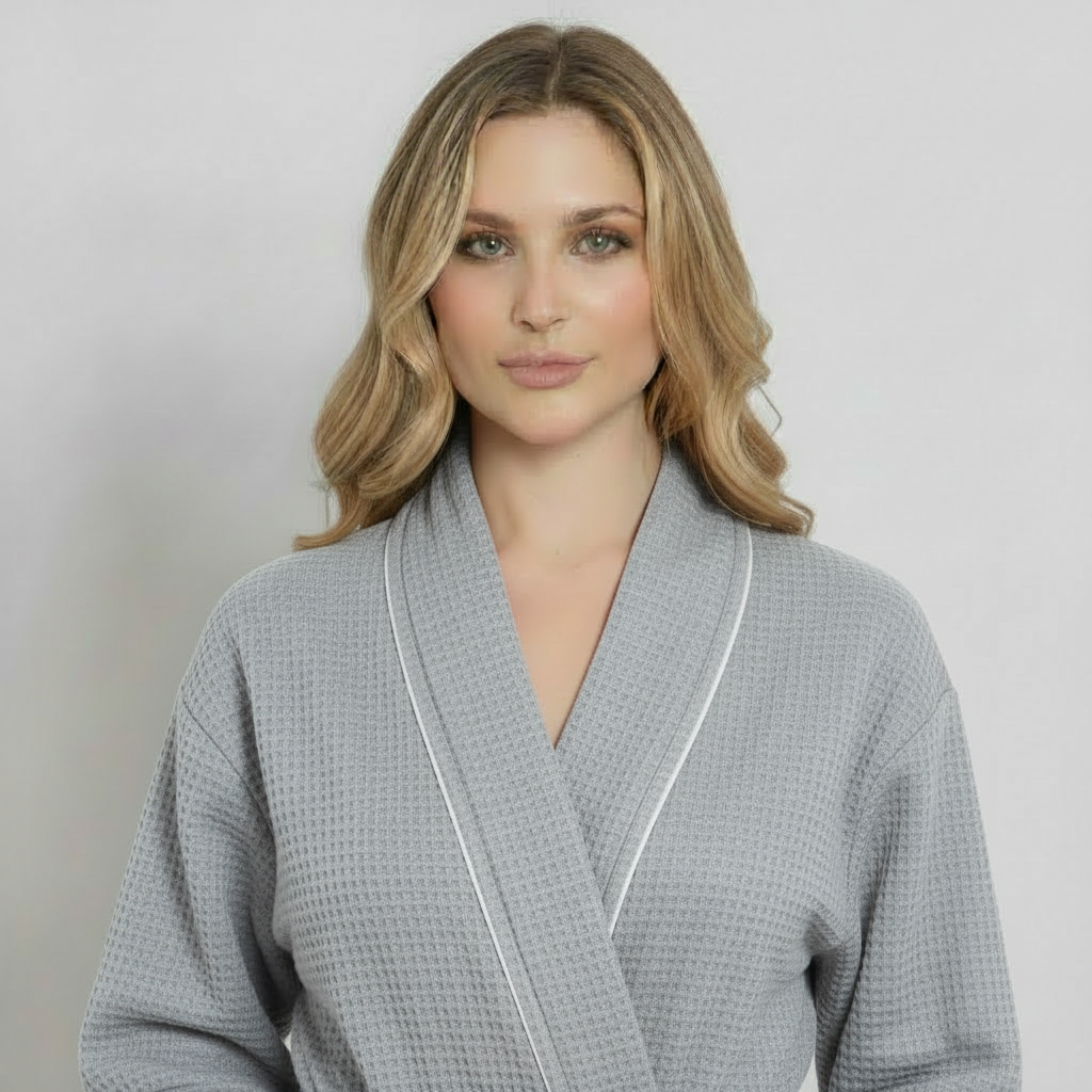 Knee-Length Waffle Women's Robe | Tracy's Unique Place