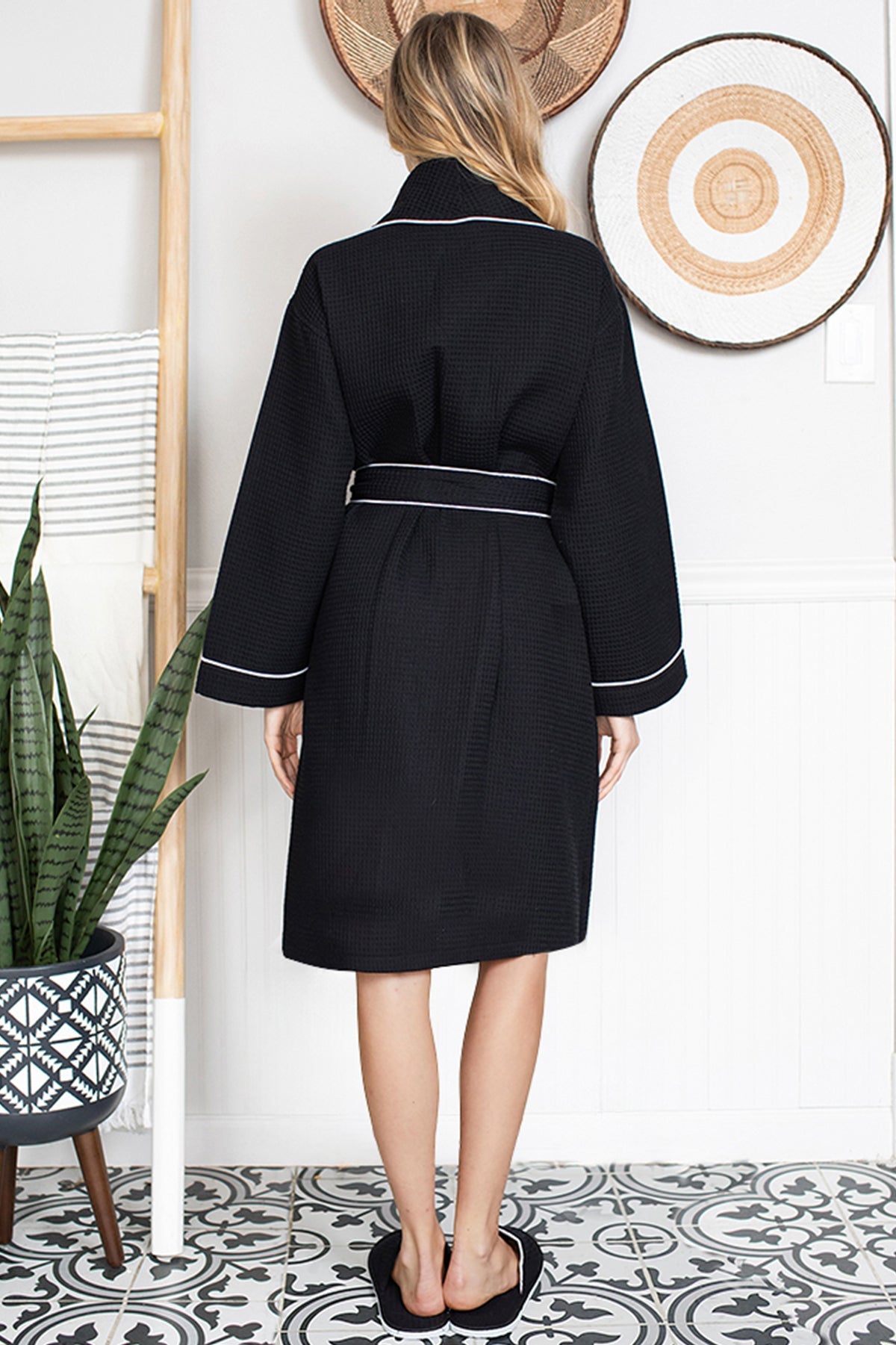 Knee-Length Waffle Women's Robe | Tracy's Unique Place